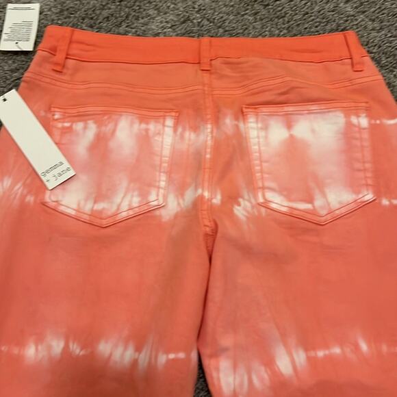 NWT Gemma+Jane Tye Dye Flared Jeans Lace Size 8 Coral Hippie Concert Beach Y2K - Picture 11 of 16